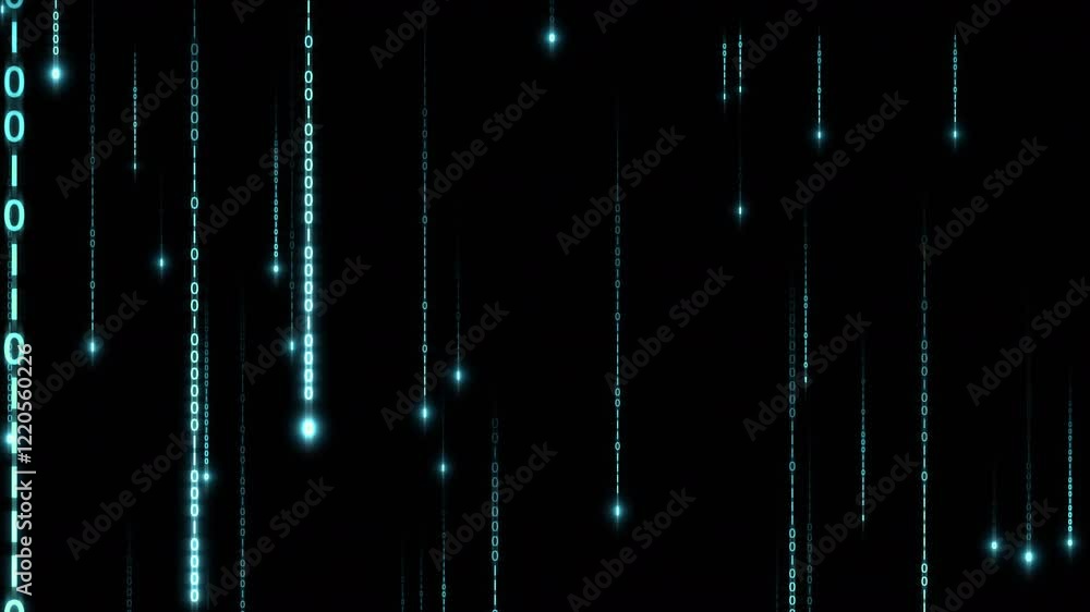 Matrix Code Digital Rain of Falling Characters Matrix Code Digital Rain of Falling Characters