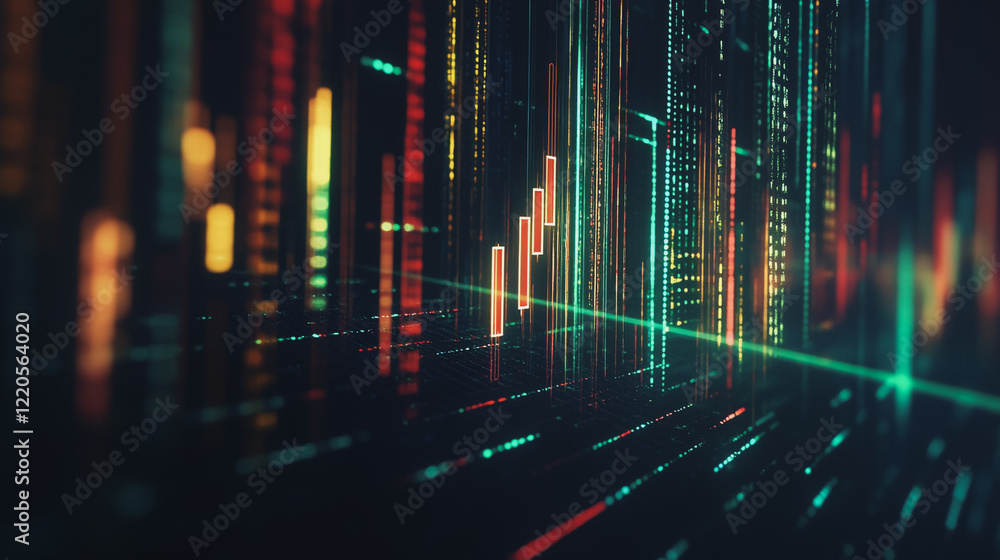 Abstract dark blue background with Colorful charts and graphs with statistics to innovative analyze business potential and forecast future development of companies growth. Abstract dark blue background with Colorful charts and graphs with statistics to innovative analyze business potential and forecast future development of companies growth.