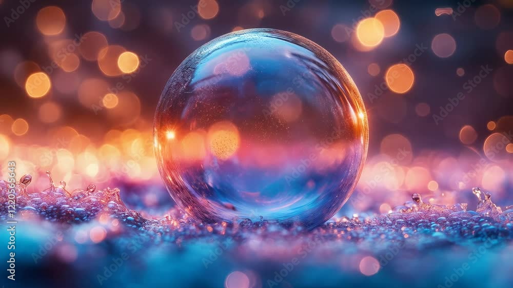 Captivating Sphere with Bokeh and Vibrant Colors in Focus Captivating Sphere with Bokeh and Vibrant Colors in Focus