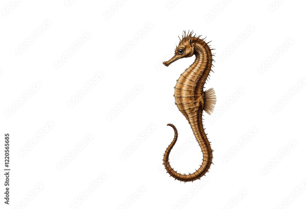 Brown seahorse with transparent background Brown seahorse with transparent background