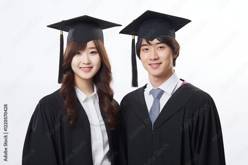 Asian students smiling together on white background, representing diversity, positivity, and collaboration in a university or academic setting. For school. Isolated images. Asian students smiling together on white background, representing diversity, positivity, and collaboration in a university or academic setting. For school. Isolated images.