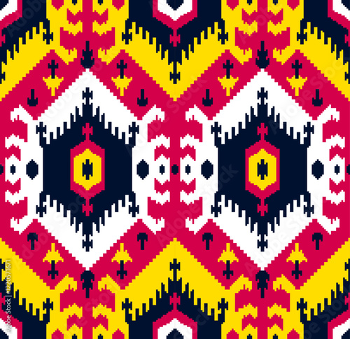 Ethnic ornament of Bukhara seamless pattern. Suitable for furniture upholstery fabric, tapestry