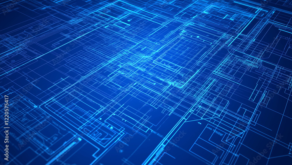 Blue blueprint-style background with grid lines, vector illustration
Blue blueprint-style background with grid lines, vector illustration