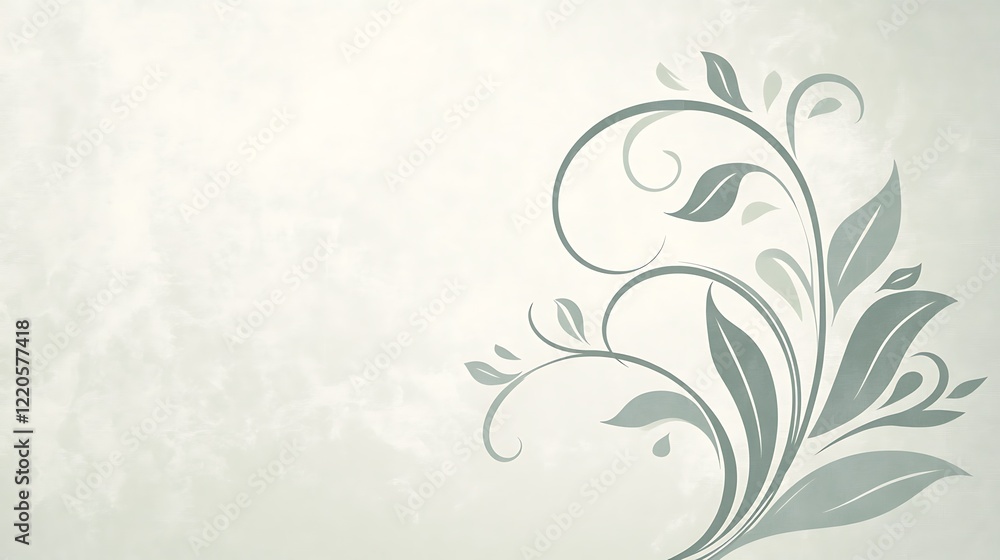 Elegant Floral Design on a Soft White Background Elegant Floral Design on a Soft White Background