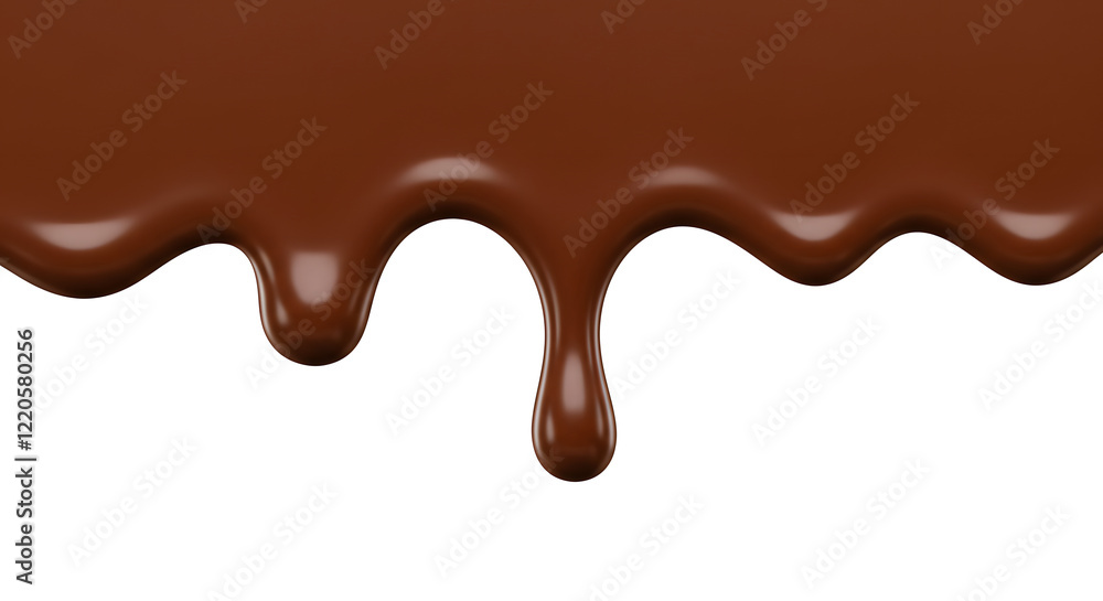 Dripping Melted Chocolate Texture Background Image isolated on white background. Generative AI Dripping Melted Chocolate Texture Background Image isolated on white background. Generative AI