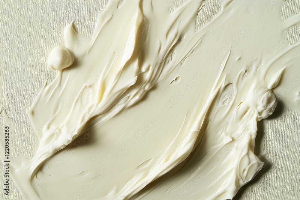 Creamy white frosting swirls, close-up texture, kitchen backdrop, dessert recipe Creamy white frosting swirls, close-up texture, kitchen backdrop, dessert recipe