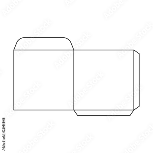 Envelope outline vector design template