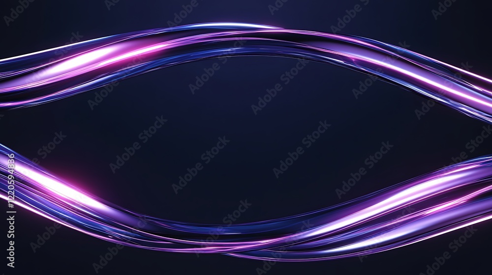 Abstract Glowing Purple and Blue Curves Design Abstract Glowing Purple and Blue Curves Design