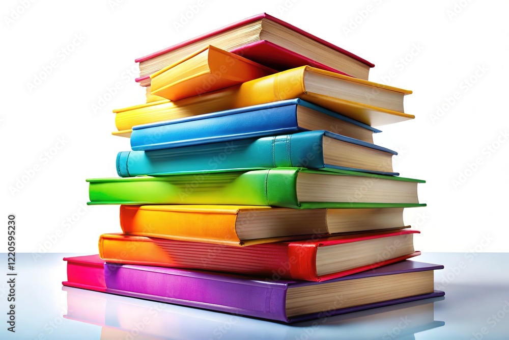 Stack of Books, Colorful, High Detail, Artistic Photography Stack of Books, Colorful, High Detail, Artistic Photography