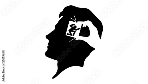 inferiority complexes, black isolated silhouette