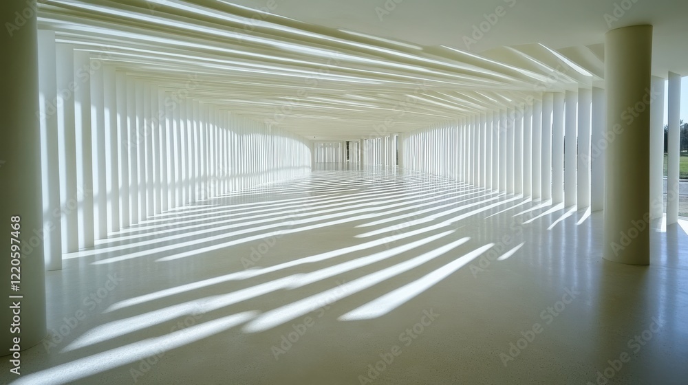 Naklejka premium Modern Urban Office with Geometric Textures and Soft Light