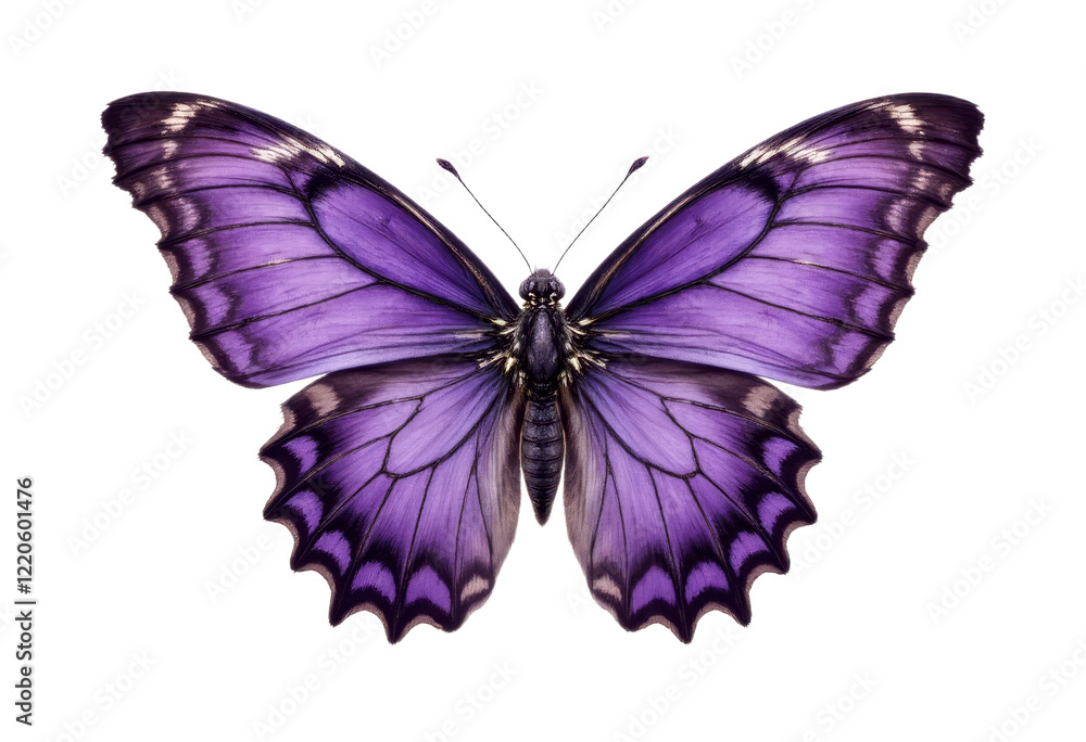 Obraz premium Purple butterfly transparent background