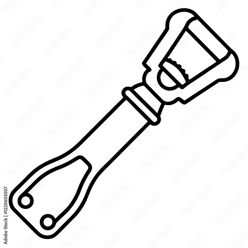 Classic Corkscrew Line Art Illustration Classic Corkscrew Line Art Illustration