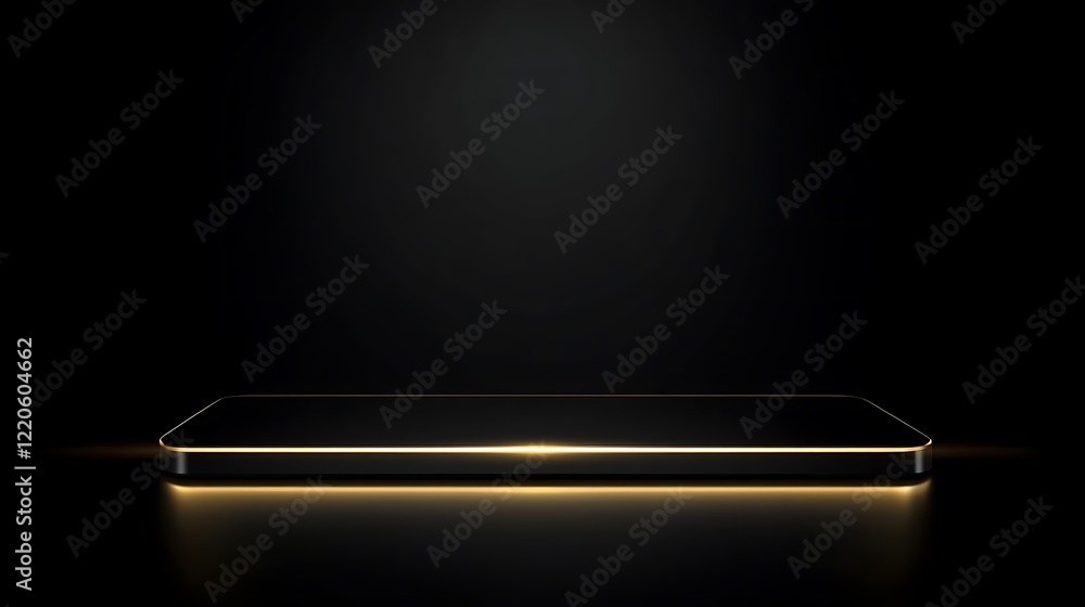 custom made wallpaper toronto digitalIlluminated Black Platform Golden Outline Design