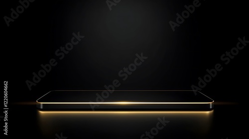 Wallpaper Mural Illuminated Black Platform Golden Outline Design Torontodigital.ca