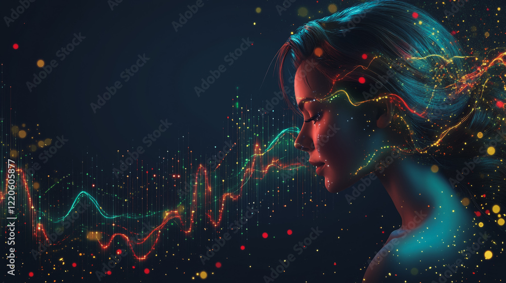 Fototapeta premium Abstract dark blue background with Colorful charts and graphs with statistics to innovative analyze business potential and forecast future development of companies growth.