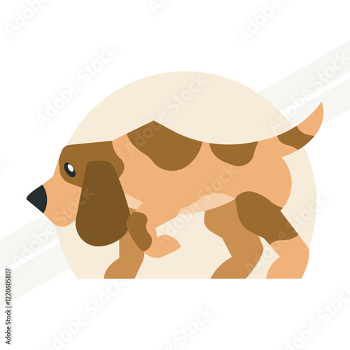 An illustration of a beagle dog representing pets and loyalty