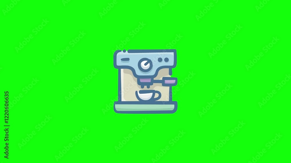 Coffee or tea maker icon. coffee makers icon animation. food and drink concept. Coffee or tea maker icon. coffee makers icon animation. food and drink concept.