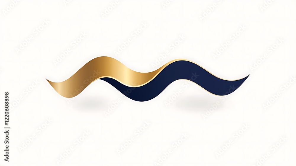 Abstract Gold And Blue Wave Design Abstract Gold And Blue Wave Design