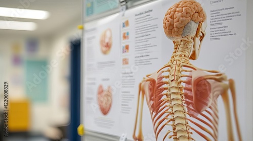 Clinic with posters explaining common rheumatic conditions, promoting awareness