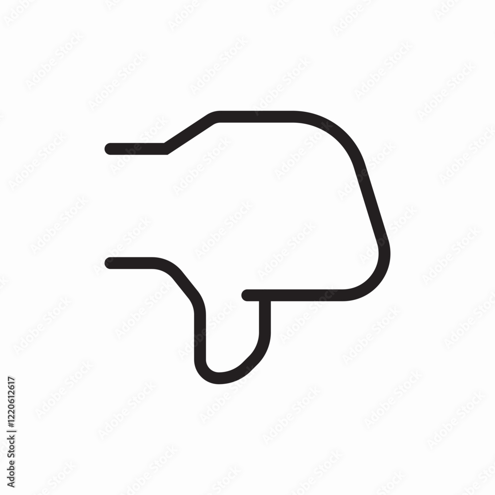 Thumbs down dislike icon vector sign Thumbs down dislike icon vector sign