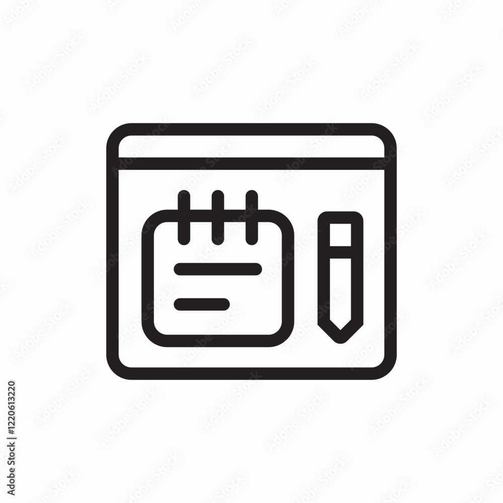 Calendar schedule planner icon vector sign Calendar schedule planner icon vector sign