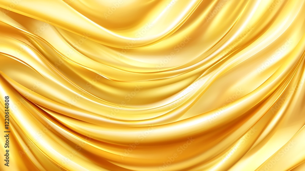 Golden Waves of Luxurious Fabric Flowing Smoothly Golden Waves of Luxurious Fabric Flowing Smoothly