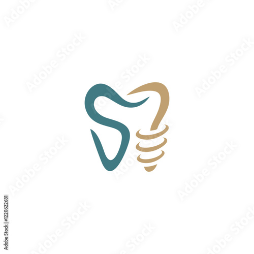 Dental orthodontic with letter S logo template