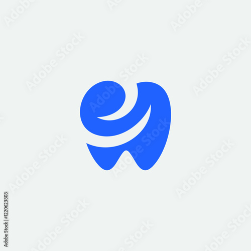 Elegant Tooth Letter E logo. Vector illustration Tooth Letter E icon logo. modern logo design vector icon template