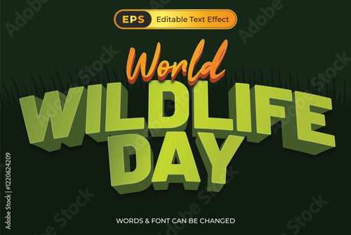 Canvas Print A poster for World Wildlife Day with editable text effect