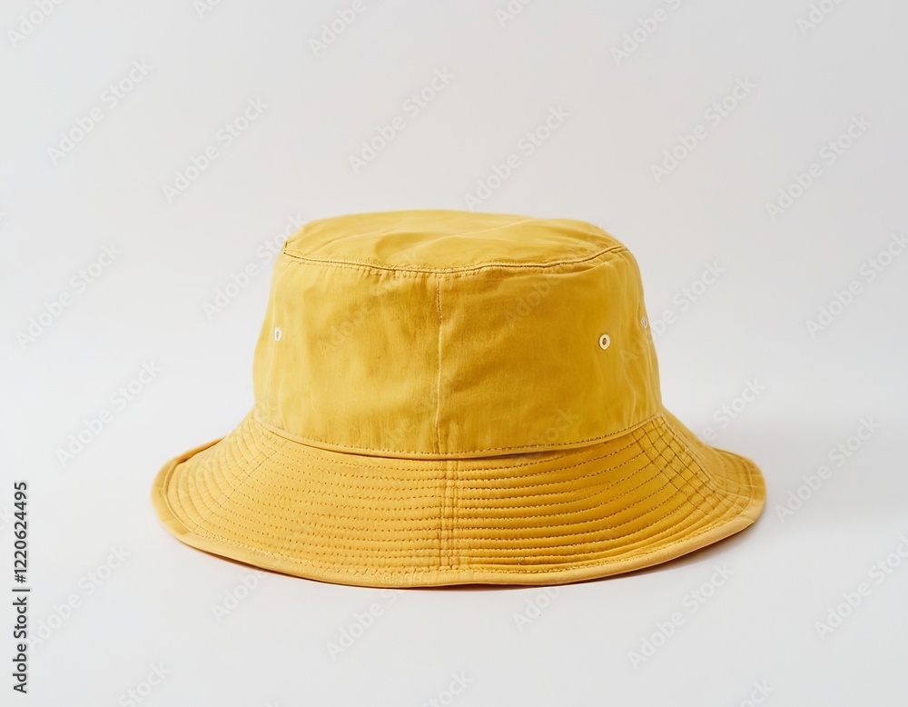 Stylish yellow bucket hat with a relaxed fit, perfect for casual outings. Stylish yellow bucket hat with a relaxed fit, perfect for casual outings.