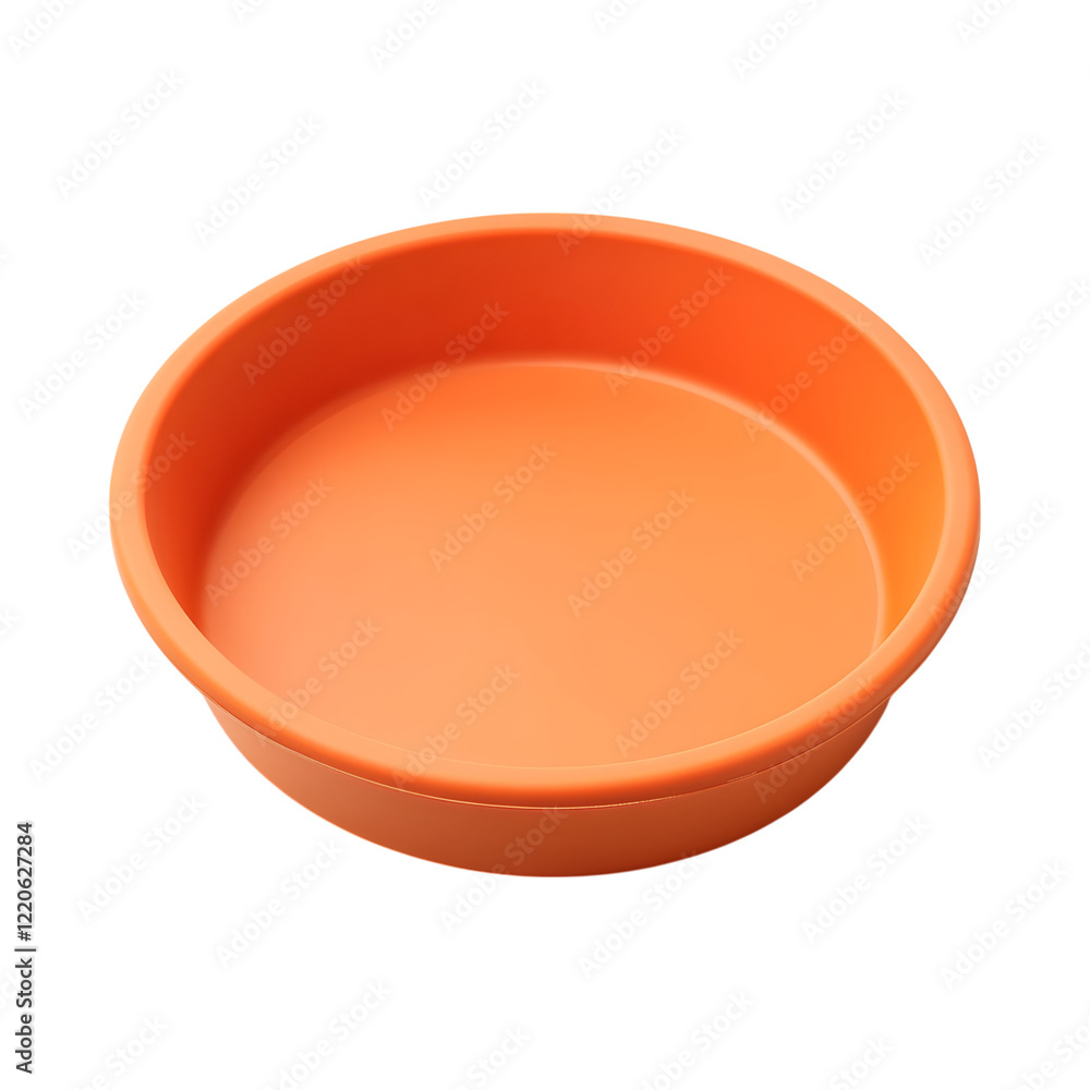 Modern Silicone Tart Pan with Polished Finish Isolated on Transparent Background Modern Silicone Tart Pan with Polished Finish Isolated on Transparent Background