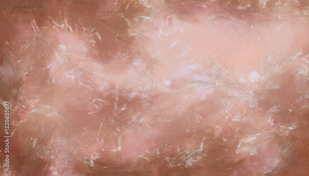 Fototapeta premium Delicate pastel pink and brown feather like pattern forming elegant, flowing texture for sophisticated design and artistic applications
