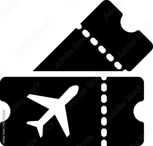 Flight Ticket Glyph Icon