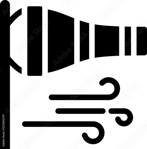 Windsock Glyph Icon