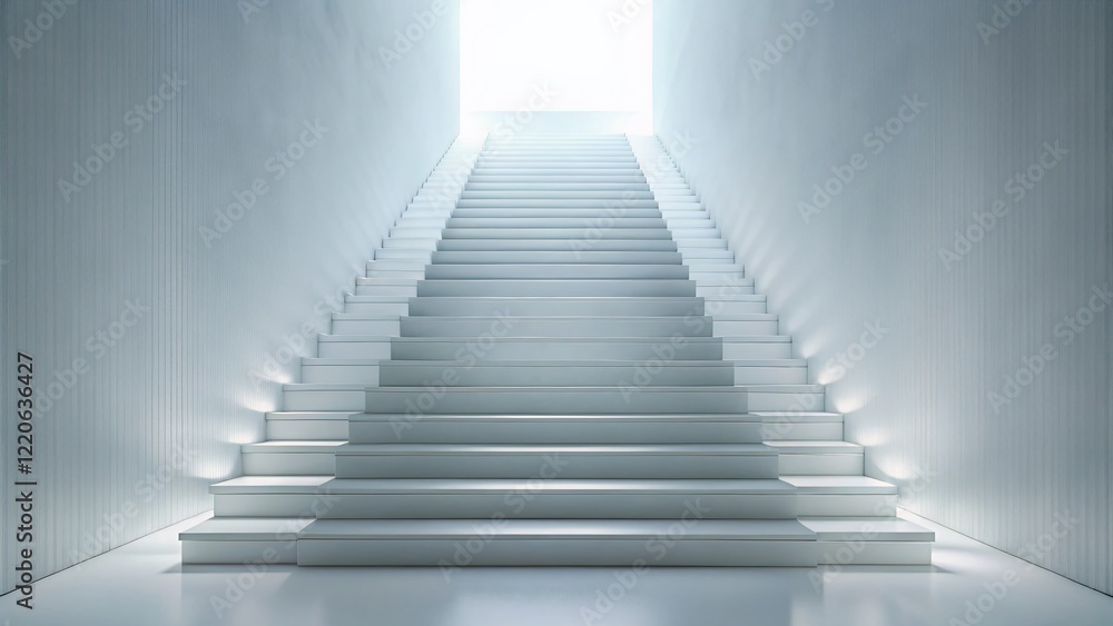 Clean White Staircase Isolated on Transparent Background - Perfect for Mockups & Design Projects Clean White Staircase Isolated on Transparent Background - Perfect for Mockups & Design Projects
