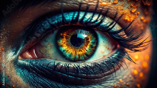 Close-up Macro Shot of Contact Lenses, Urban Decay Aesthetic