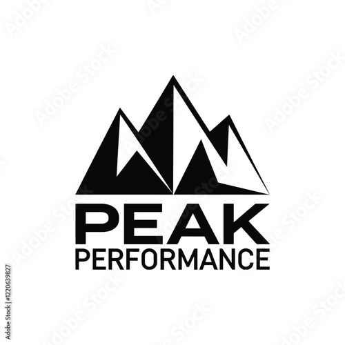 Peak Performance vector illustration.