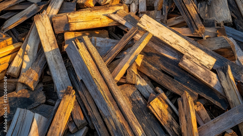 Piles of Wooden Logs with Natural Lighting Piles of Wooden Logs with Natural Lighting