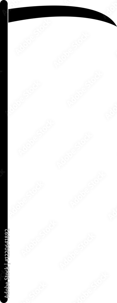Scythe vector icon.Death illustration sign collection. Halloween symbol or logo.Deat character graphic design element, used for harvasting crops, death signs,Halloween and agriculture theme. Scythe vector icon.Death illustration sign collection. Halloween symbol or logo.Deat character graphic design element, used for harvasting crops, death signs,Halloween and agriculture theme.