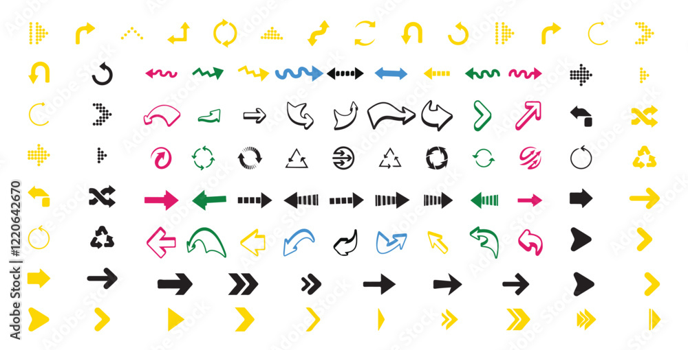 Arrow icon set.Arrow Black arrows icons.Arrows vector collection.illustration EPS10 Arrow icon set.Arrow Black arrows icons.Arrows vector collection.illustration EPS10