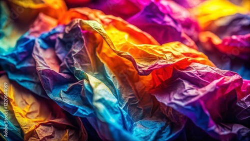 Wallpaper Mural Close-Up Wrinkled Tissue Paper Texture - Abstract Background Torontodigital.ca