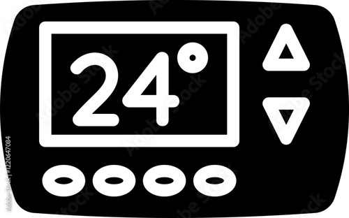 Thermostat Glyph Icon