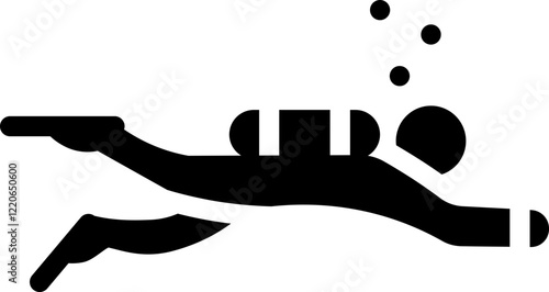 Diving Glyph Icon