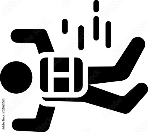 Freeflying Glyph Icon