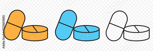 Medical Drug Icon Sign. Pills Health & Medical Icon. tablet icon for web design. eps 10.