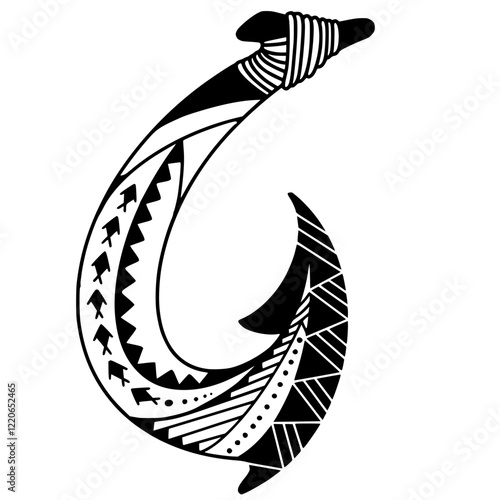 Hawaiian fish hook tattoo design.