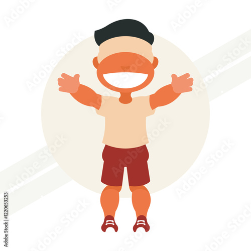 A child playing hide-and-seek representing fun and playfulness