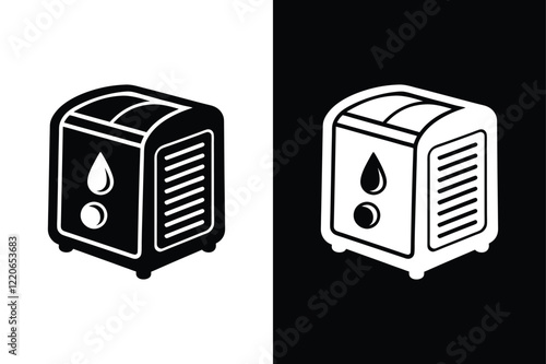 Dehumidifier icon vector on White Background ,Vector Art Illustration on white background.