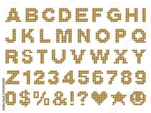 パール、文字、1金